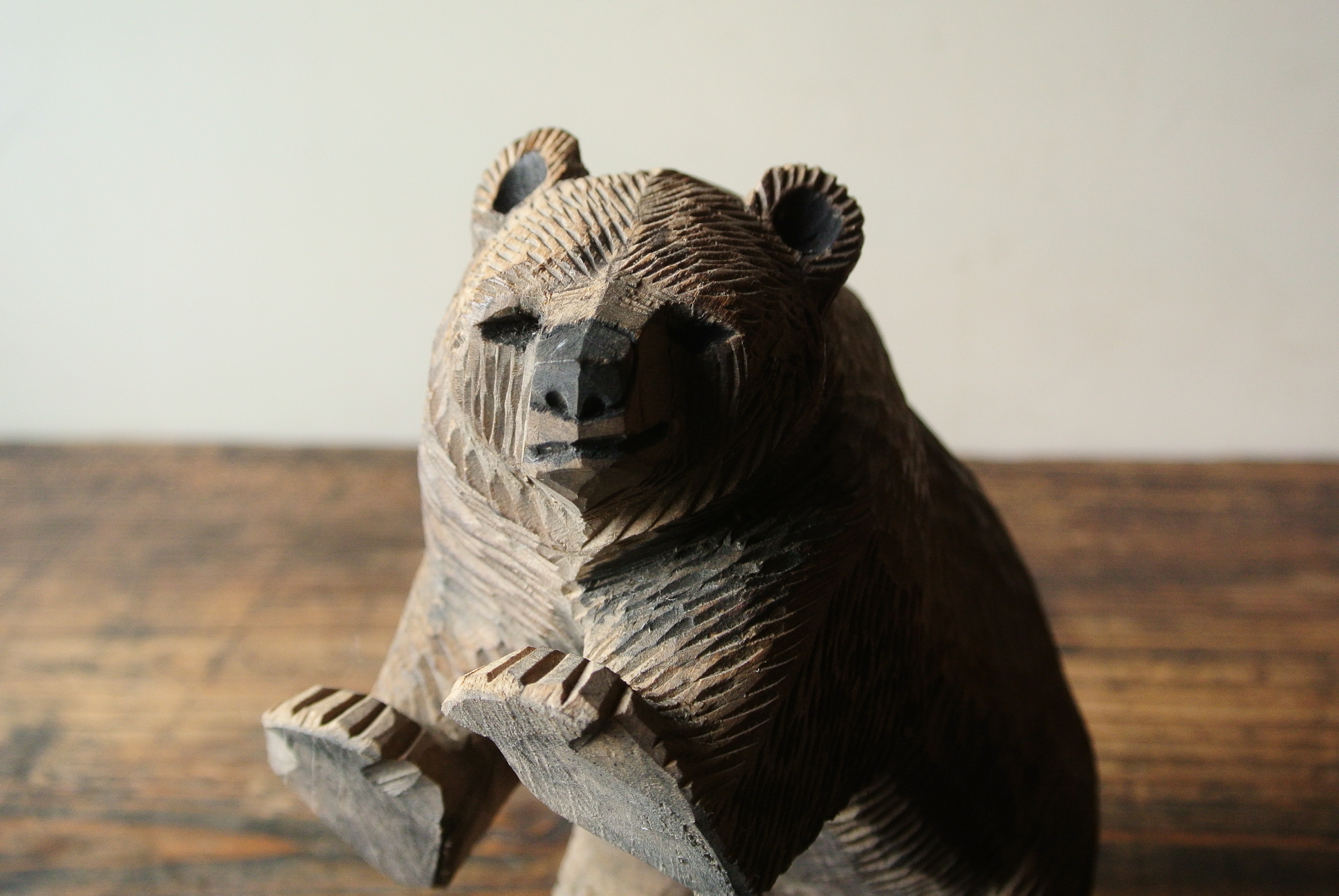 八雲の木彫り熊「這熊」 - アンティーク雑貨・古道具の札幌