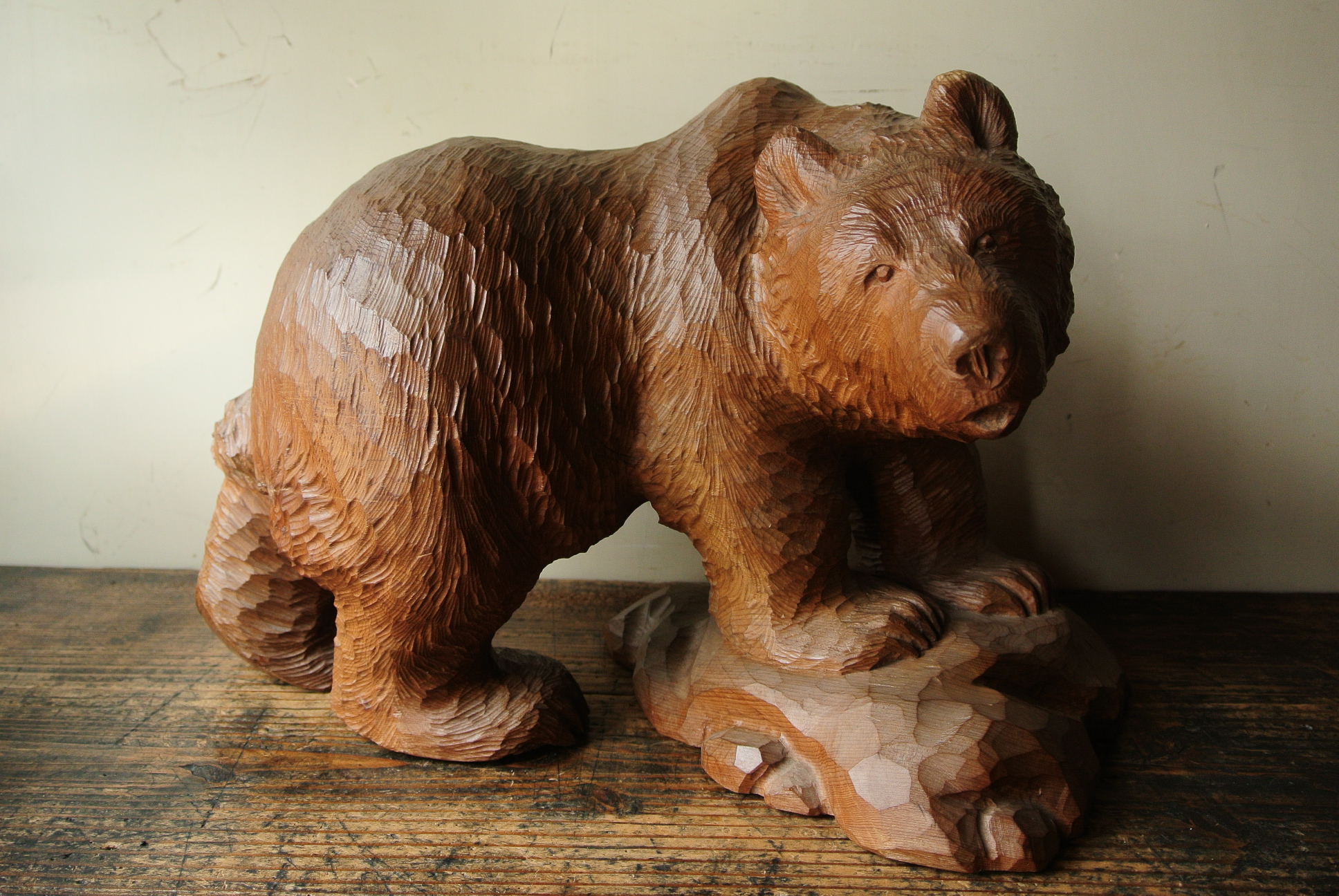 上山勇次 作 木彫りの熊 アンティーク雑貨 古道具の札幌 アンティークショップ36号線