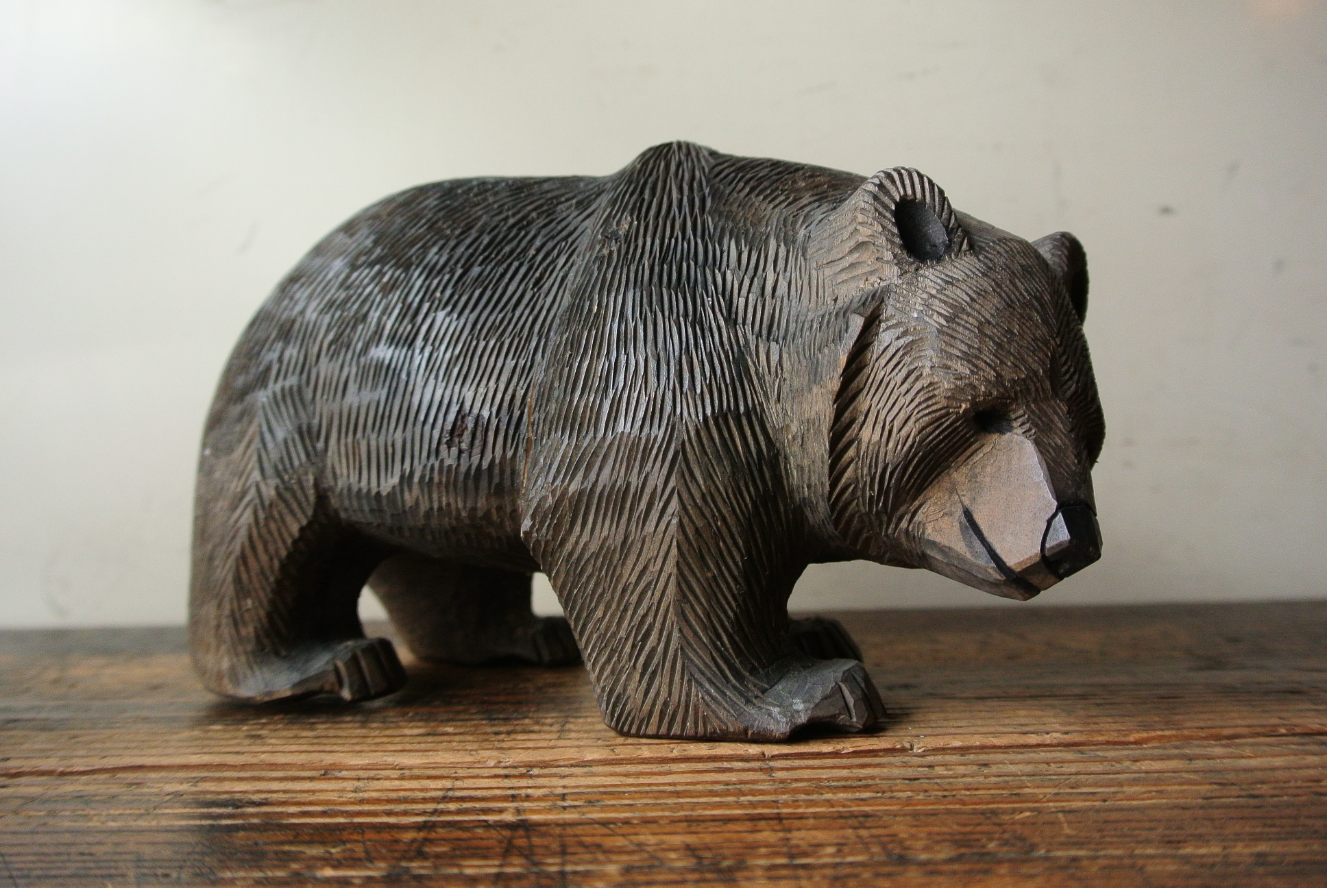 いきなり購入不可 1968年 繁峰 木彫り熊 木彫熊 アイヌ 八雲 柴崎重行
