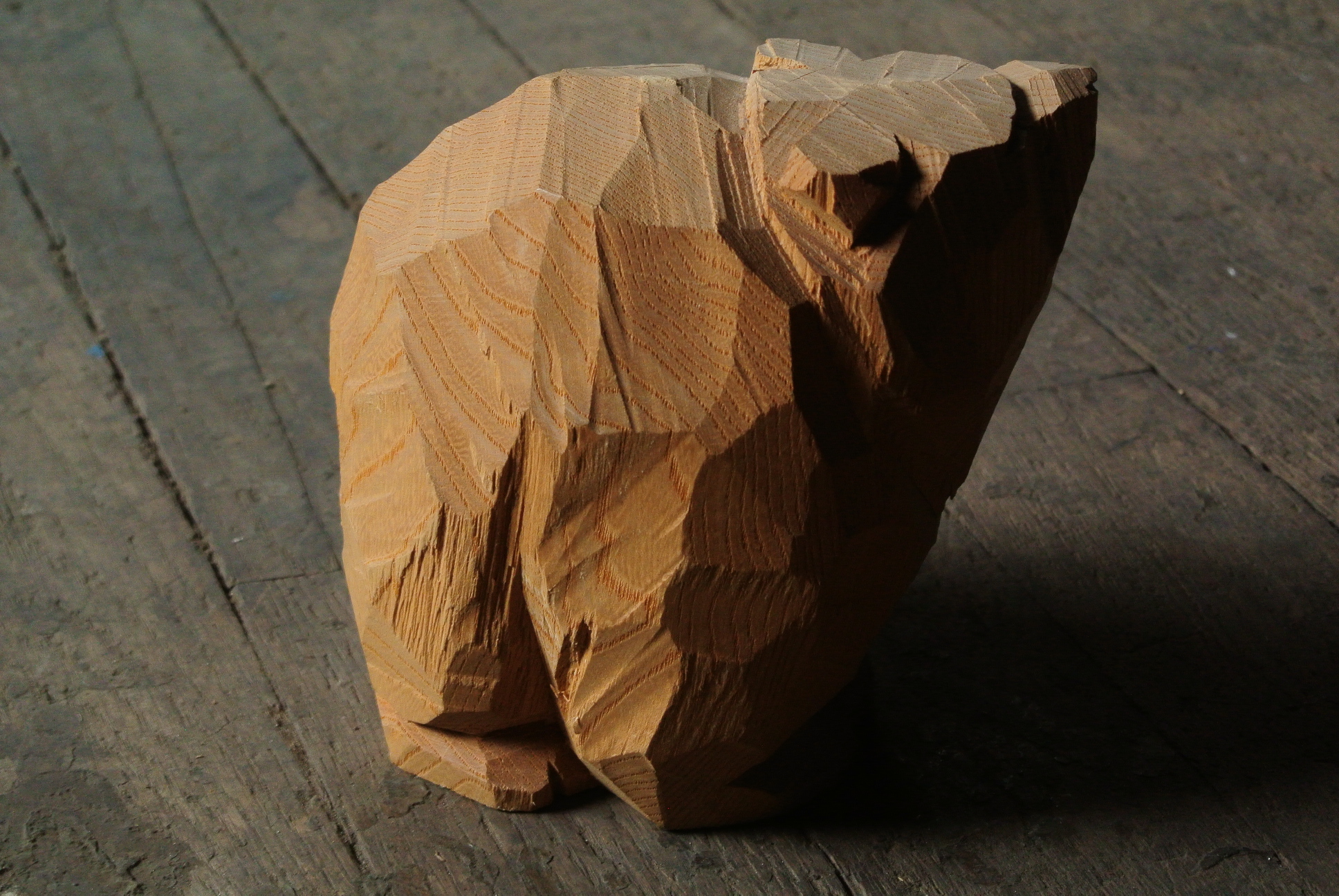 柴崎重行 作「這熊」木彫 - アンティーク雑貨・古道具の札幌 